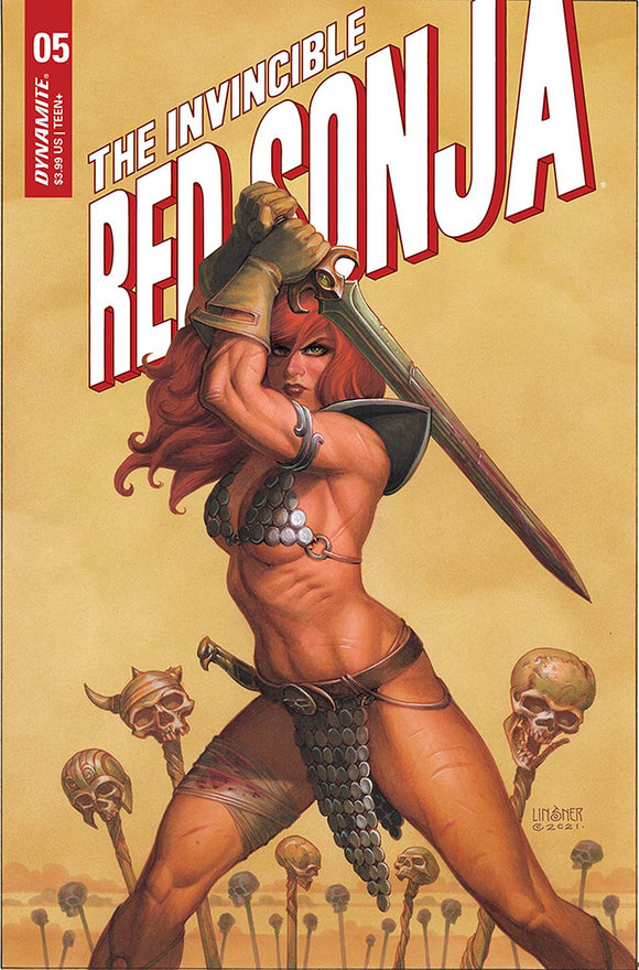 Invincible Red Sonja (2021 Dynamite) #5 Cvr B Linsner Comic Books published by Dynamite