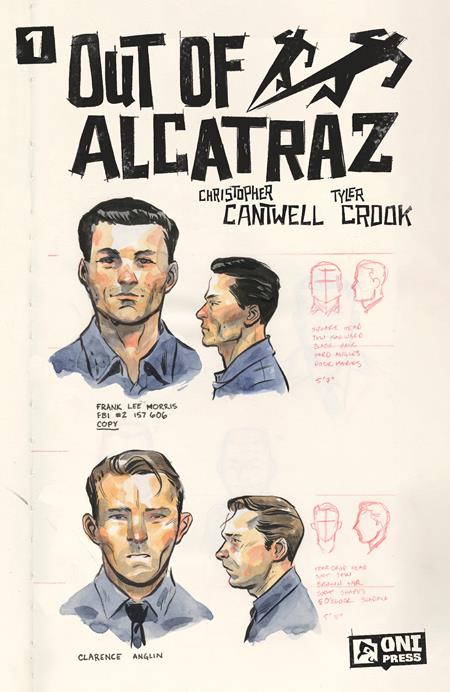 Out of Alcatraz (2025 Oni Press) #1 (Of 5) Cvr D 1:10 Incentive Tyler Crook Sketchbook Variant Comic Books published by Oni Press
