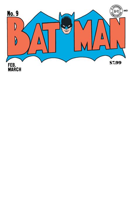Batman Facsimile Edition (2019 DC) #9 Facsimile Edition Cvr C Blank Card Stock Variant Comic Books published by Dc Comics