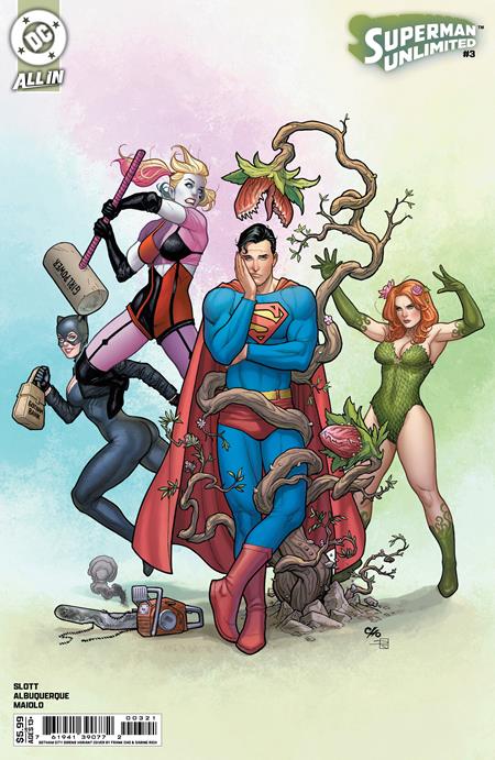 Superman Unlimited (2025 DC) #3 Cvr E Frank Cho Gotham City Sirens Card Stock Var Comic Books published by Dc Comics