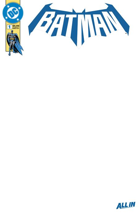 Batman (2025 DC) (4th Series) #1 Cvr K Blank Card Stock Variant Comic Books published by Dc Comics