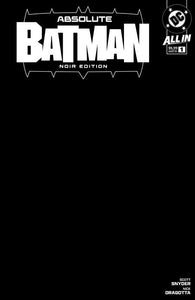 Absolute Batman (2024 DC) #1 Noir Edition Cvr B Black Blank Card Stock Variant Comic Books published by Dc Comics