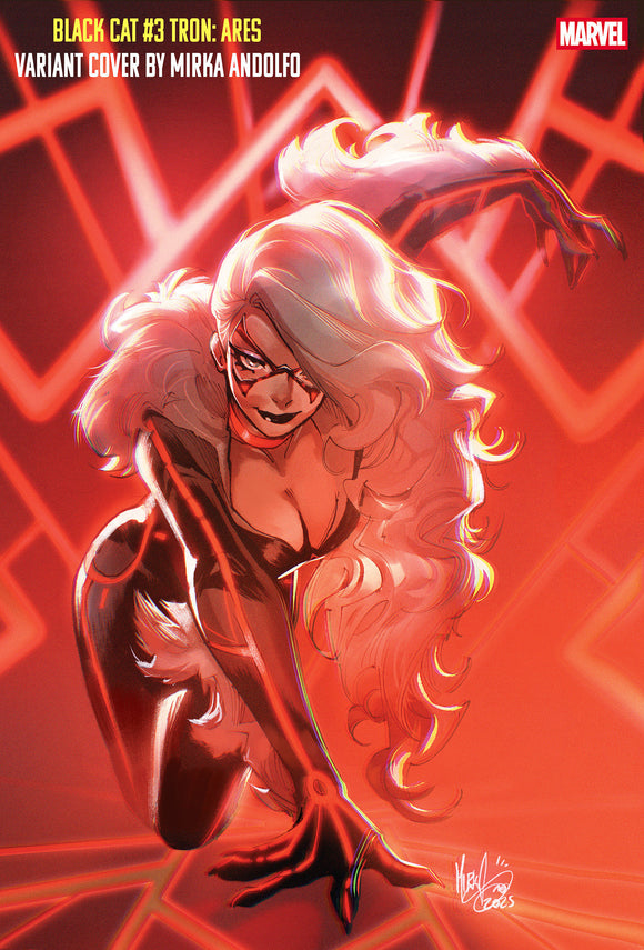 Black Cat (2025 Marvel) (5th Series) #3 Mirka Andolfo Tron: Ares Variant Comic Books published by Marvel Comics