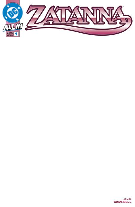 Zatanna (2025 DC) (3rd Series) #1 (Of 6) Cvr E Blank Card Stock Variant Comic Books published by Dc Comics