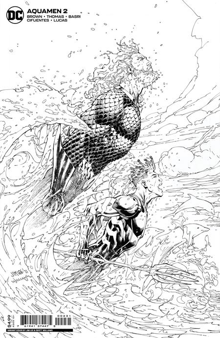 Aquamen (2022 DC) #2 Cvr C Jim Lee Black & White Card Stock Variant Comic Books published by Dc Comics