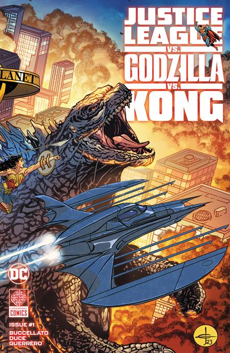 Justice League vs. Godzilla vs. Kong (2023 DC) #1 (Of 7) Cvr A Drew Johnson Wraparound Cvr Comic Books published by Dc Comics