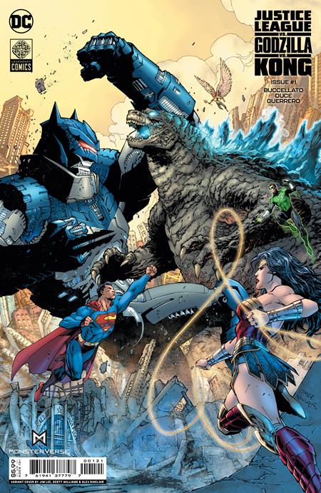 Justice League vs. Godzilla vs. Kong (2023 DC) #1 (Of 7) Cvr B Jim Lee & Scott Williams Card Stock Variant Comic Books published by Dc Comics