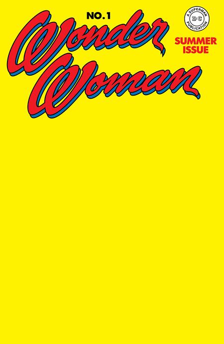 Wonder Woman Facsimile Edition (1942 1st Series DC) #1 (1942) Facsimile Edition Cvr C Blank Card Stock Variant Comic Books published by Dc Comics