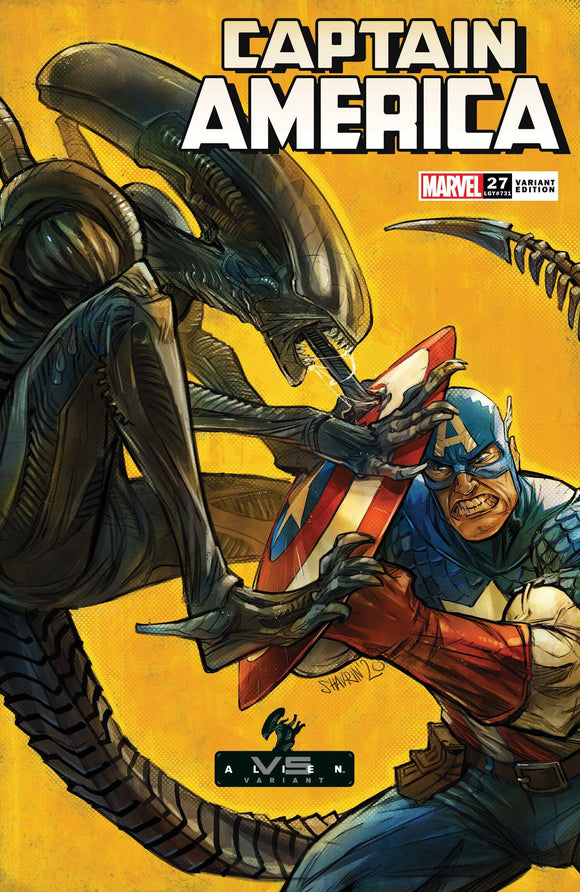 Captain America (2018 9th Series) #27 Shavrin Marvel Vs Alien Variant Comic Books published by Marvel Comics