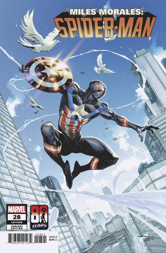 Miles Morales Spider-Man (2019 Marvel) #28 Coello Captain America 80th Variant Comic Books published by Marvel Comics