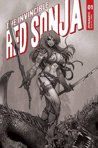 Invincible Red Sonja (2021 Dynamite) #1 1:7 Moritat B&W Foc Incentive Variant Comic Books published by Dynamite