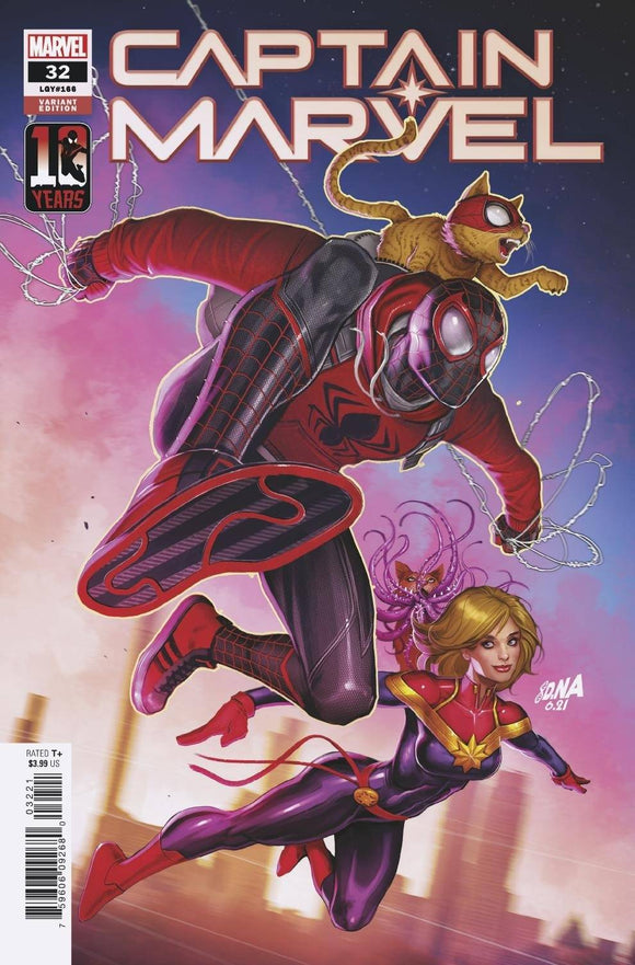 Captain Marvel (2018 11th Series) #32 Nakayama Miles Morales 10th Anniv Variant Comic Books published by Marvel Comics