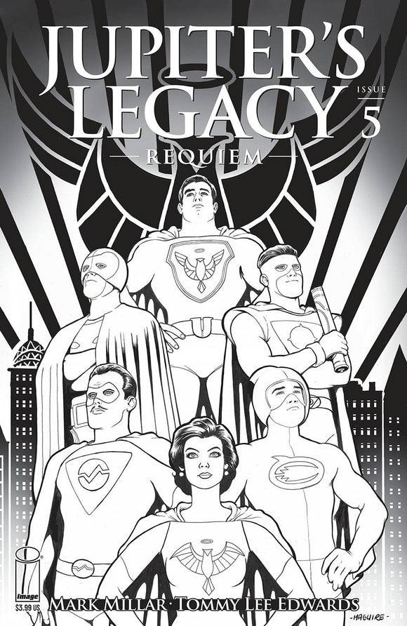 Jupiters Legacy Requiem #5 (Of 12) Cvr C Maguire B&W (Mature) Comic Books published by Image Comics