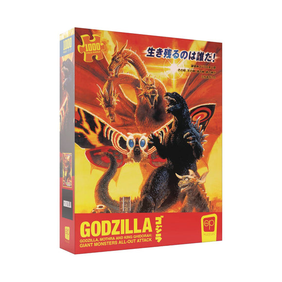 Godzilla Mothra King Ghidorah All Out Attack 1000 Pc Puzzle Puzzles published by Usaopoly