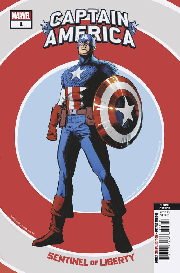 Captain America Sentinel of Liberty (2022 Marvel) (2nd Series) #1 2nd Ptg Carnero Variant Comic Books published by Marvel Comics