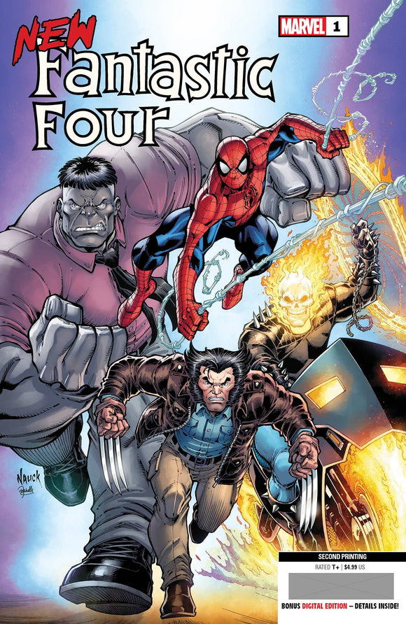 New Fantastic Four (2022 Marvel) #1 (Of 5) 2nd Ptg Nauck Variant Comic Books published by Marvel Comics